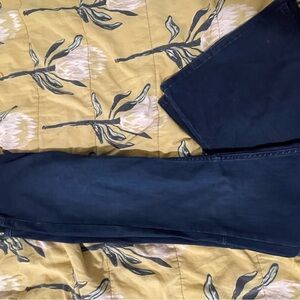 Free People Navy Straight-Leg Jeans
